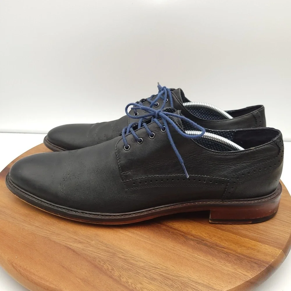 Winthrop‎ Braxton Oxford Shoes Mens Size 12 Black Leather
